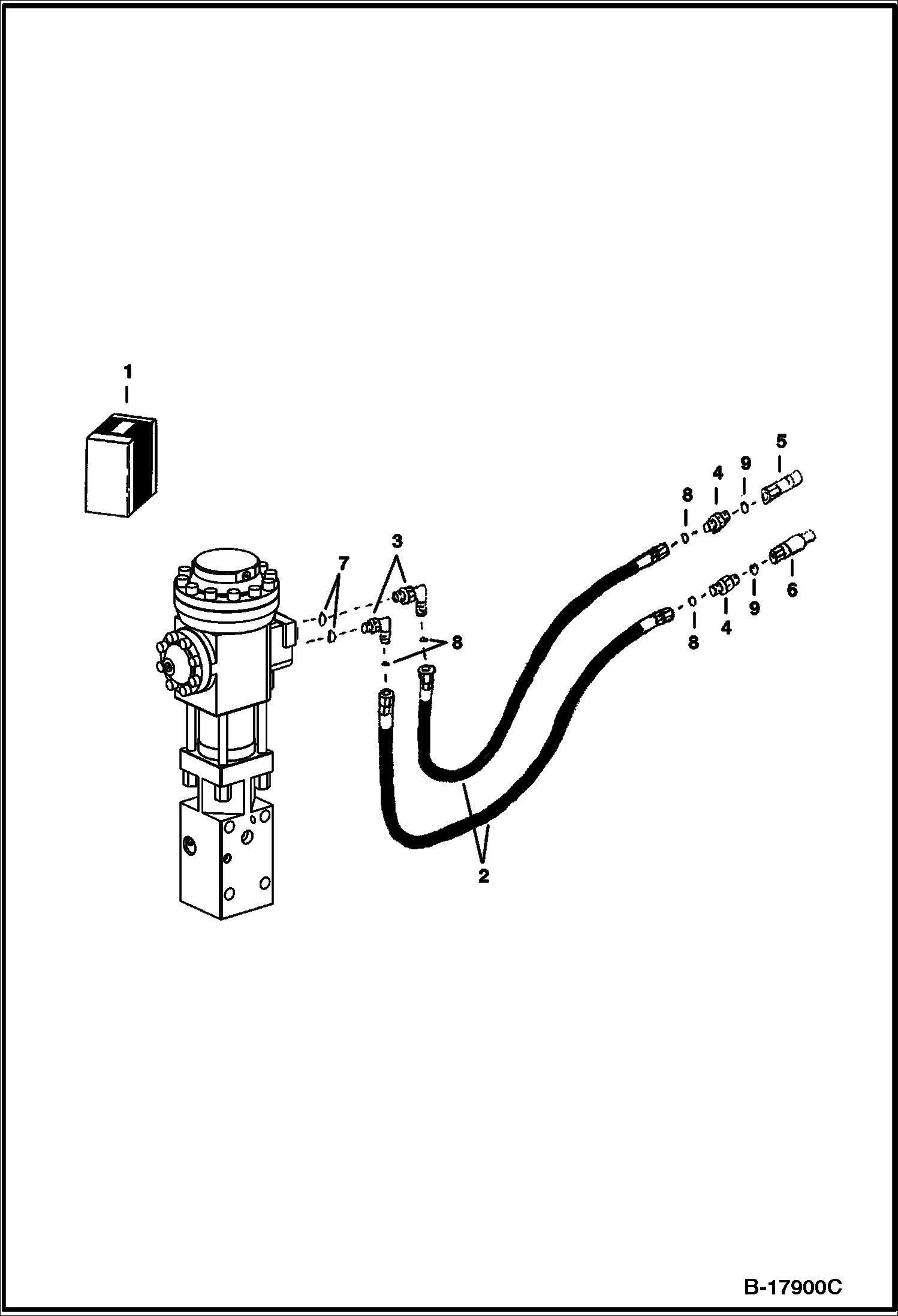 ГИДРОМОЛОТ (КОМПЛЕКТ ШЛАНГОВ) (B700) (ИСПОЛЬЗУЕТСЯ НА 730SH)