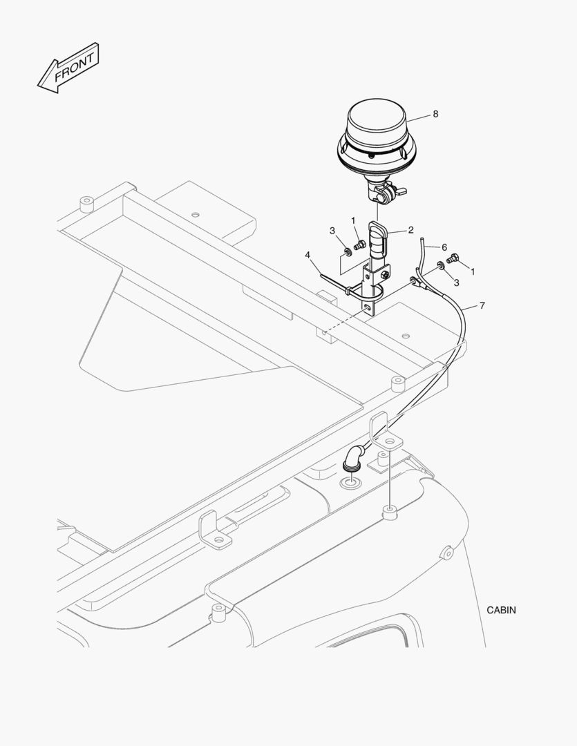 7730 ROTATING BEACON WITH 2 LAMP(GUARD)