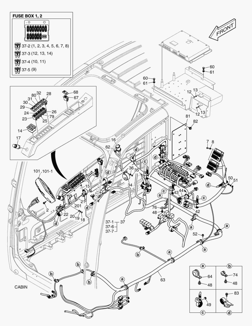 Схема 1841 ELECTRIC PARTS - CABIN [5061~]
