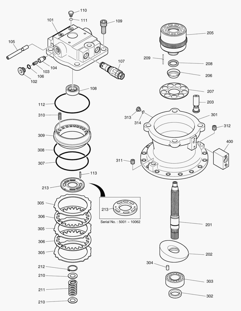 ГИДРОМОТОР ПОВОРОТА ПЛАТФОРМЫ
