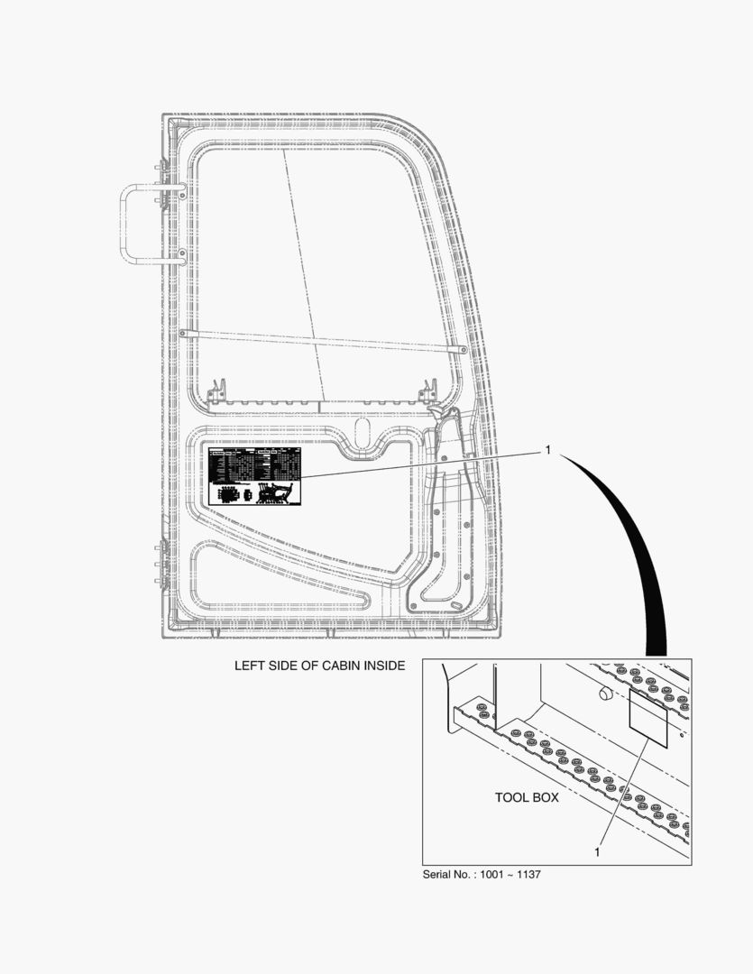 Схема ПРЕДУПРЕЖДАЮЩАЯ ТАБЛИЧКА - СМАЗКА(ШАРНИРНЫЙ)(ЕВРОПА)
