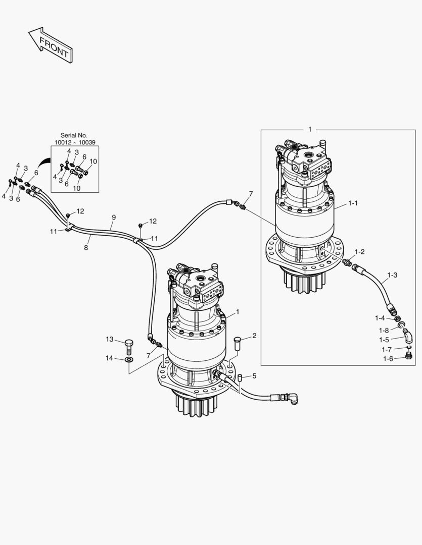 ГИДРОМОТОР ПОВОРОТА ПЛАТФОРМЫ