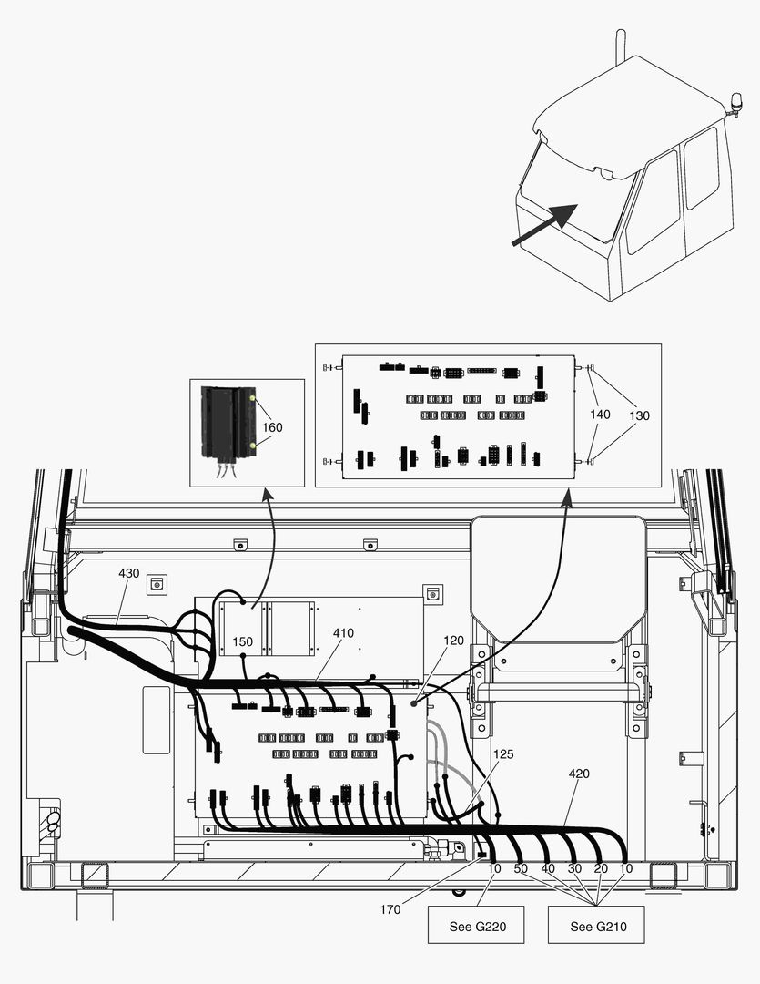 G230-8 EL.SYSTEM CABIN, REAR WALL