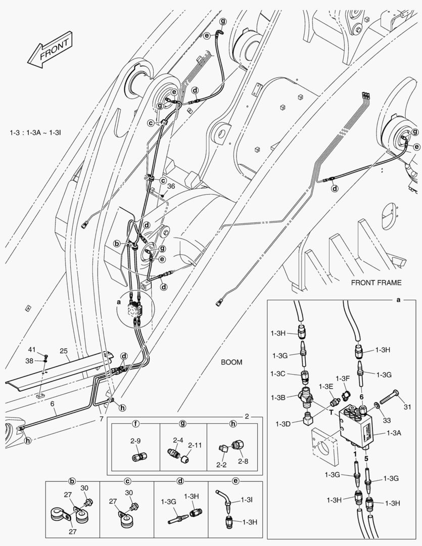6200 LUBRICATION - FEEDER(TILT LEVER,LONG BOOM)