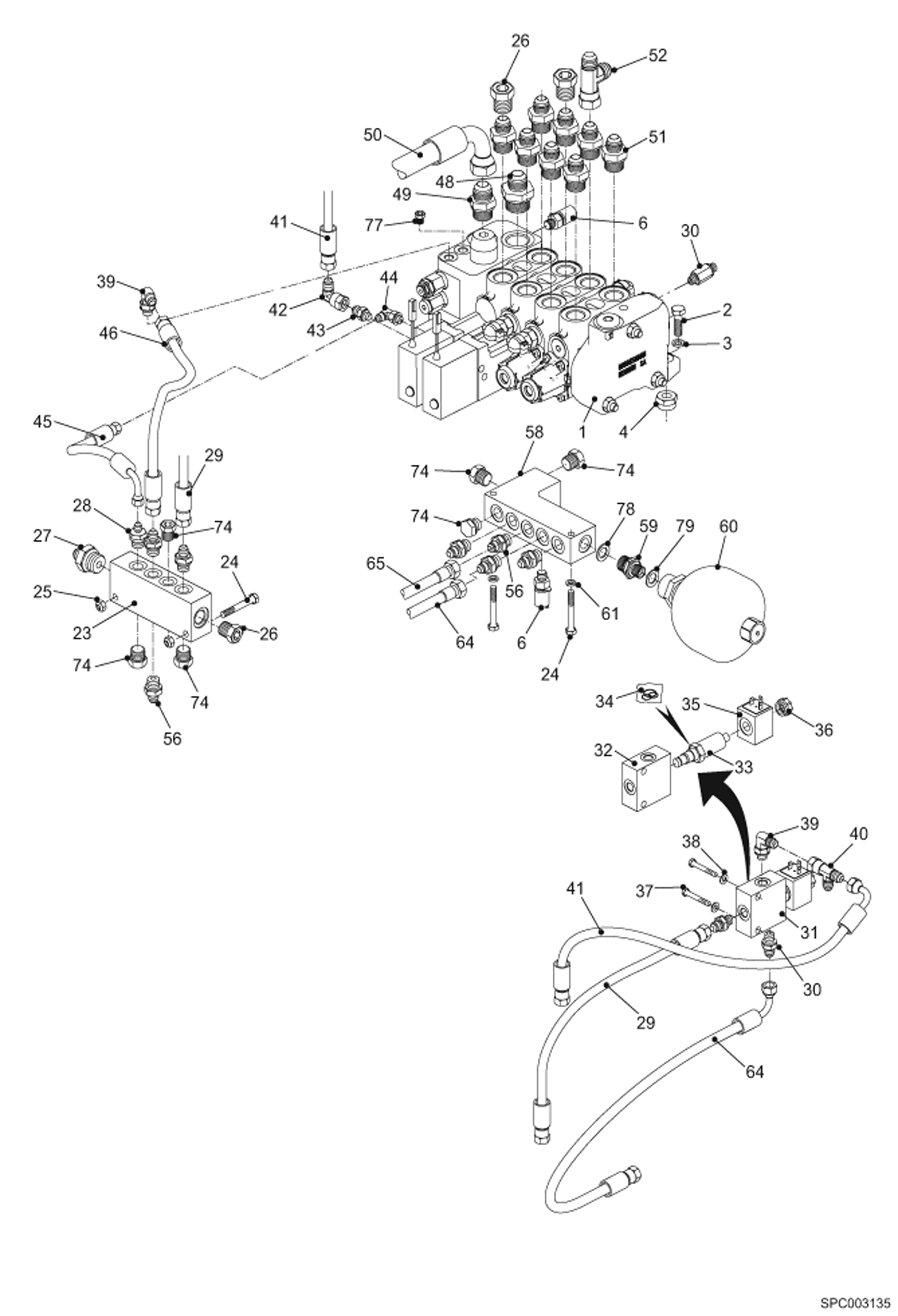 ГИДРАВЛИЧЕСКИЙ РЕГУЛИРУЮЩИЙ КЛАПАН ISNTALLATION (СЕРИЙНЫЙ НОМЕР 365111001 - 365112000)