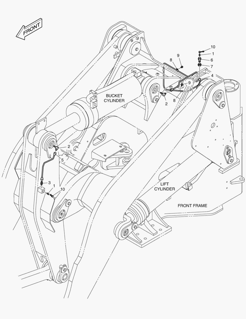 ПЕРЕДНИЙ ТРУБОПРОВОД СМАЗОЧНОЙ СИСТЕМЫ