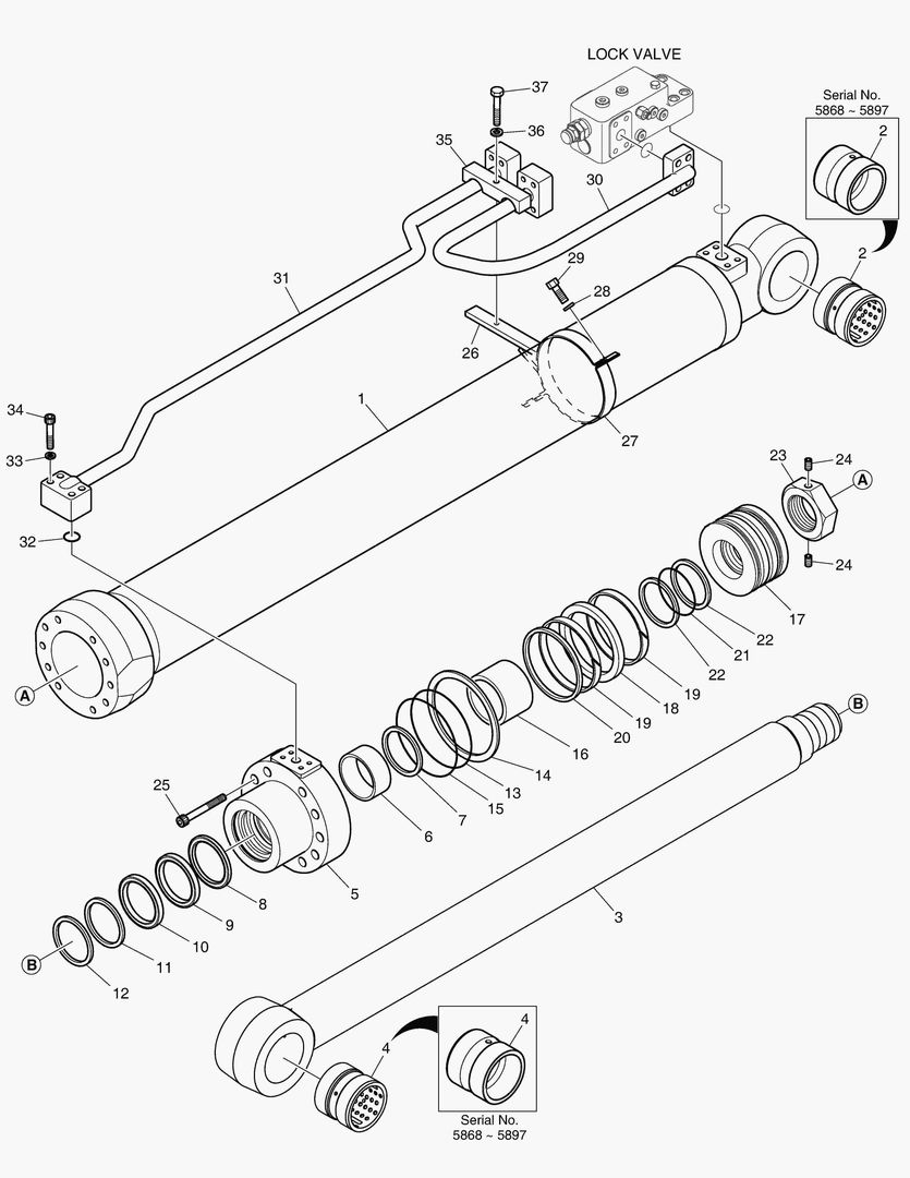 Спецтехника 4431 BOOM CYLINDER - R.H. (LOCK VALVE) [5868~] - главное фото