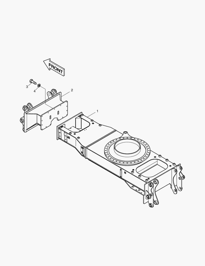 Спецтехника 6180 CHASSIS FRAME-FRONT DOZER(BOLTING TYPE) [1296~] - главное фото
