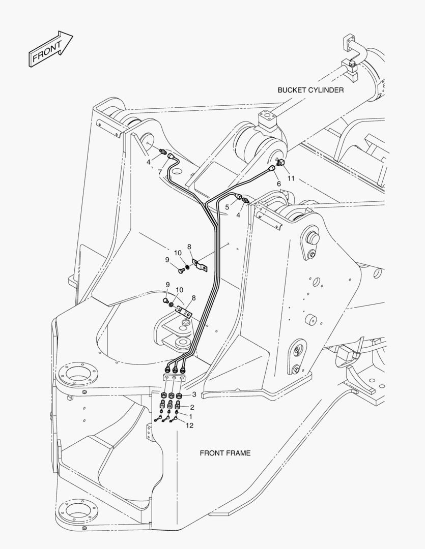 ПЕРЕДНИЙ ТРУБОПРОВОД СМАЗОЧНОЙ СИСТЕМЫ