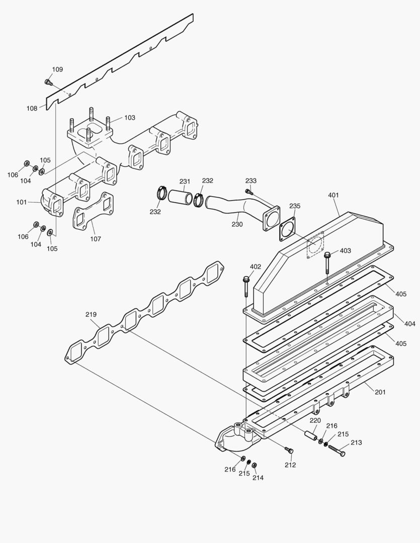 013 INTAKE & EXHAUST MANIFOLD