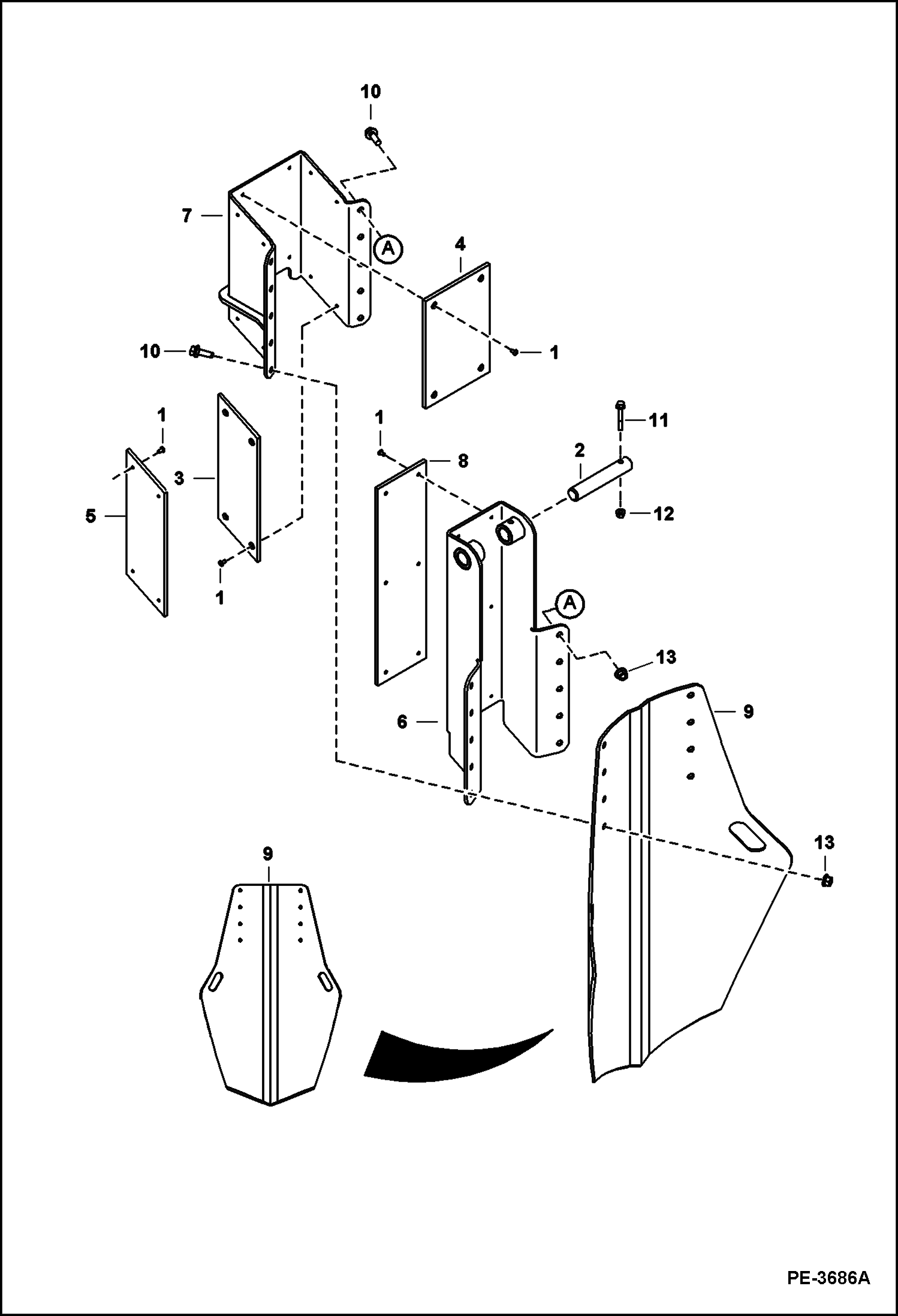 ПЕРЕСАДЧИК ДЕРЕВЬЕВ (ОТВАЛ И САЛАЗКИ В СБОРЕ) (TS28M A9U8) (TS28M CONV A9RT) (TS28T A9UB)(TS28T CONV A8WG)