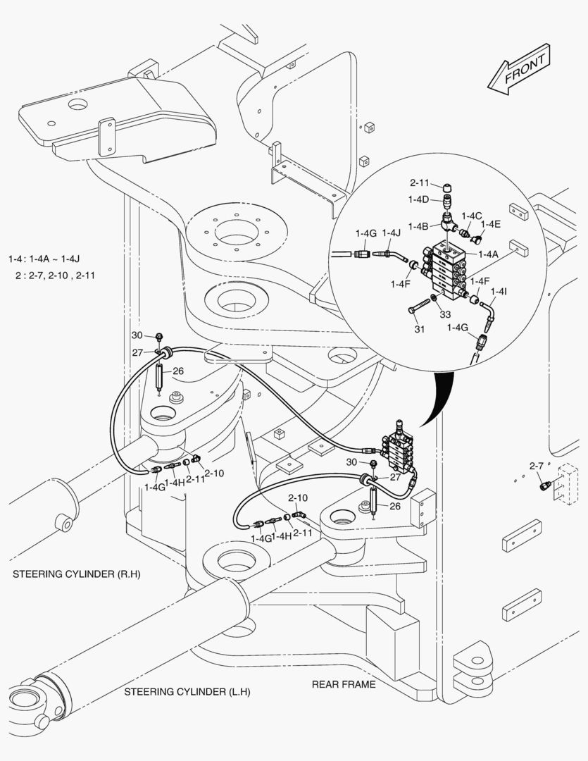 6260 LUBRICATION - FEEDER(REAR FRAME) - B.H