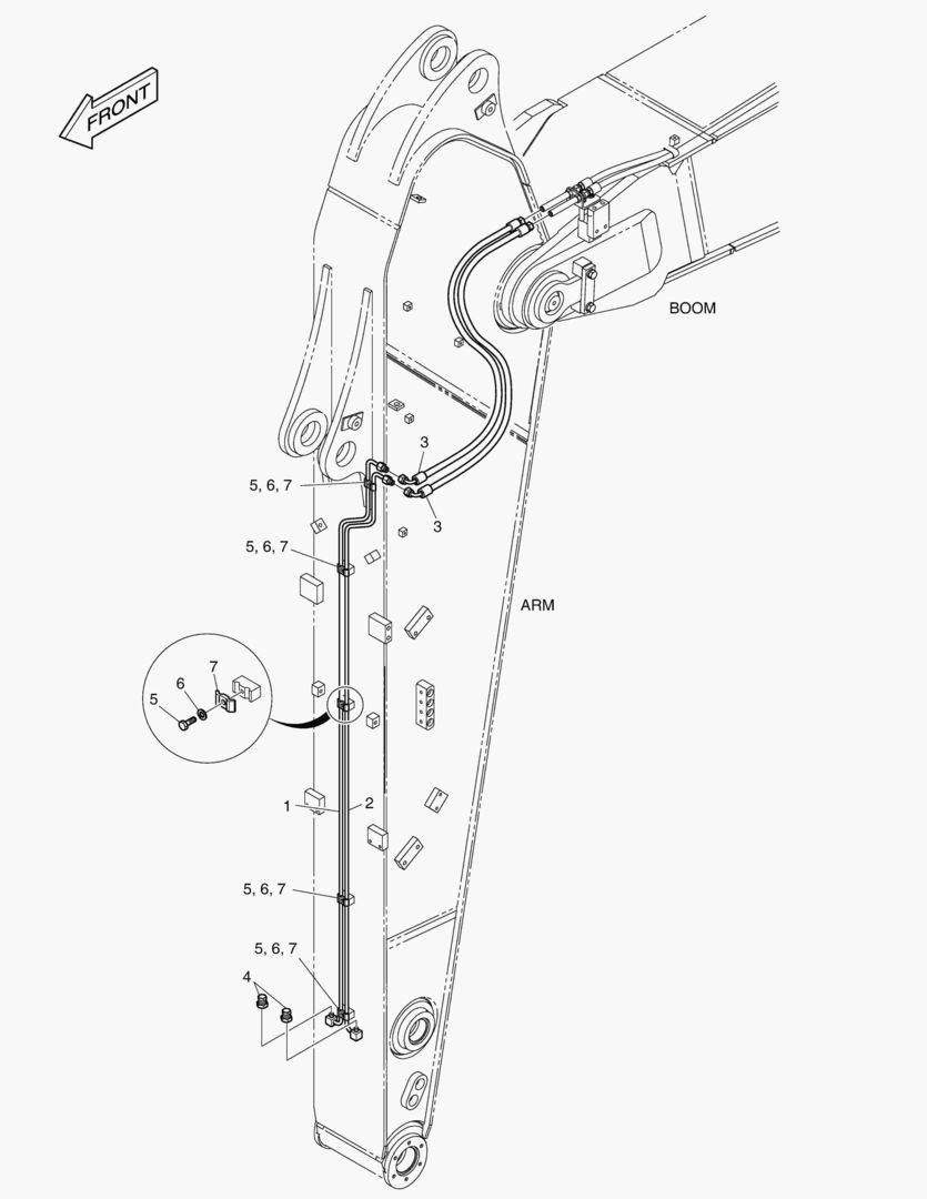Спецтехника 6490 ARM PIPING - QUICK CLAMP(ARM 2.9m) - главное фото