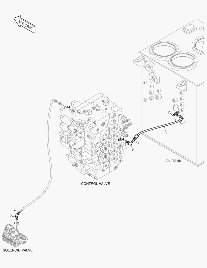 ТРУБОПРОВОД СЕРВОУПРАВЛЕНИЯ - ОДИН ПУТЬ