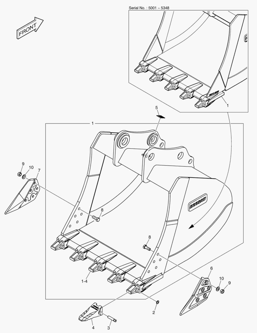 7890 BUCKET ASSВґY - 1.08mВі - H CLASS