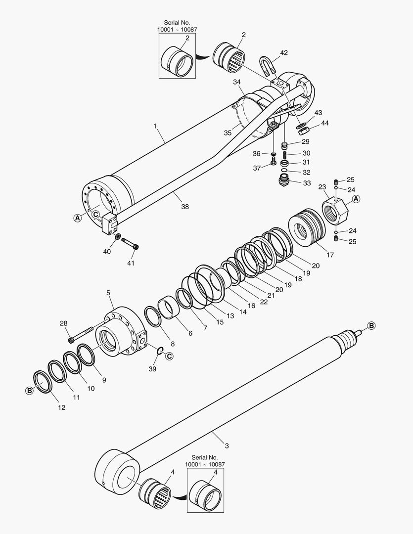 ЦИЛИНДР РУКОЯТИ - EXCA