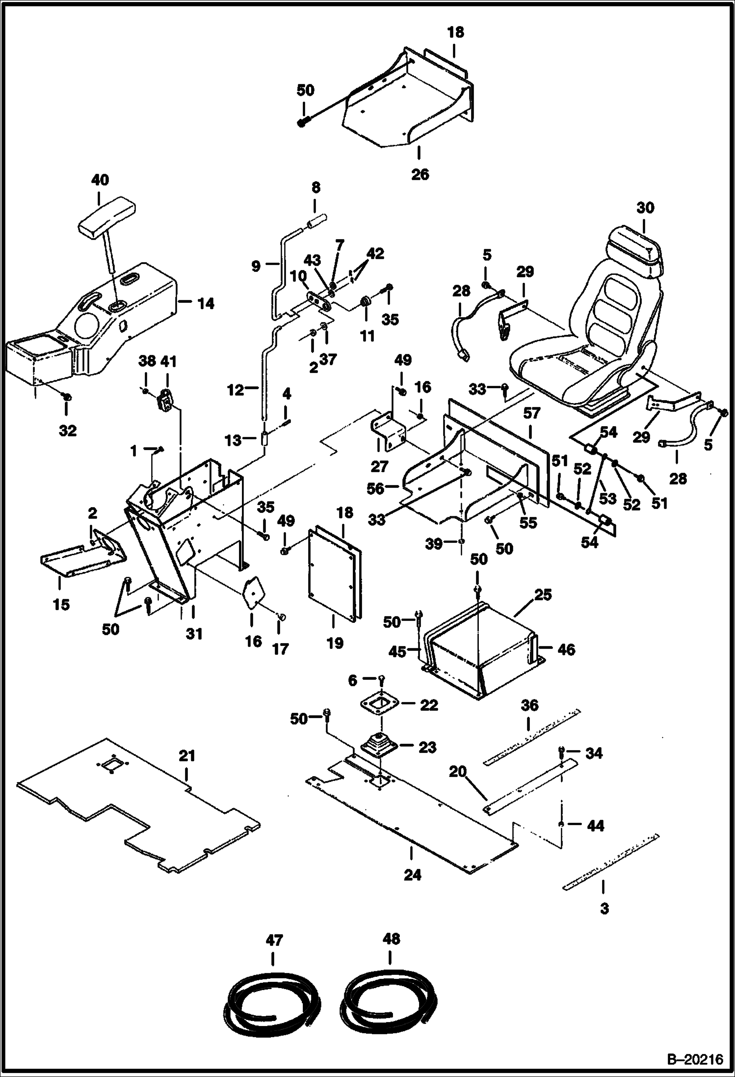 КОНСОЛЬ УПРАВЛЕНИЯ, ДОСКИ ПОЛА И СИДЕНЬЕ