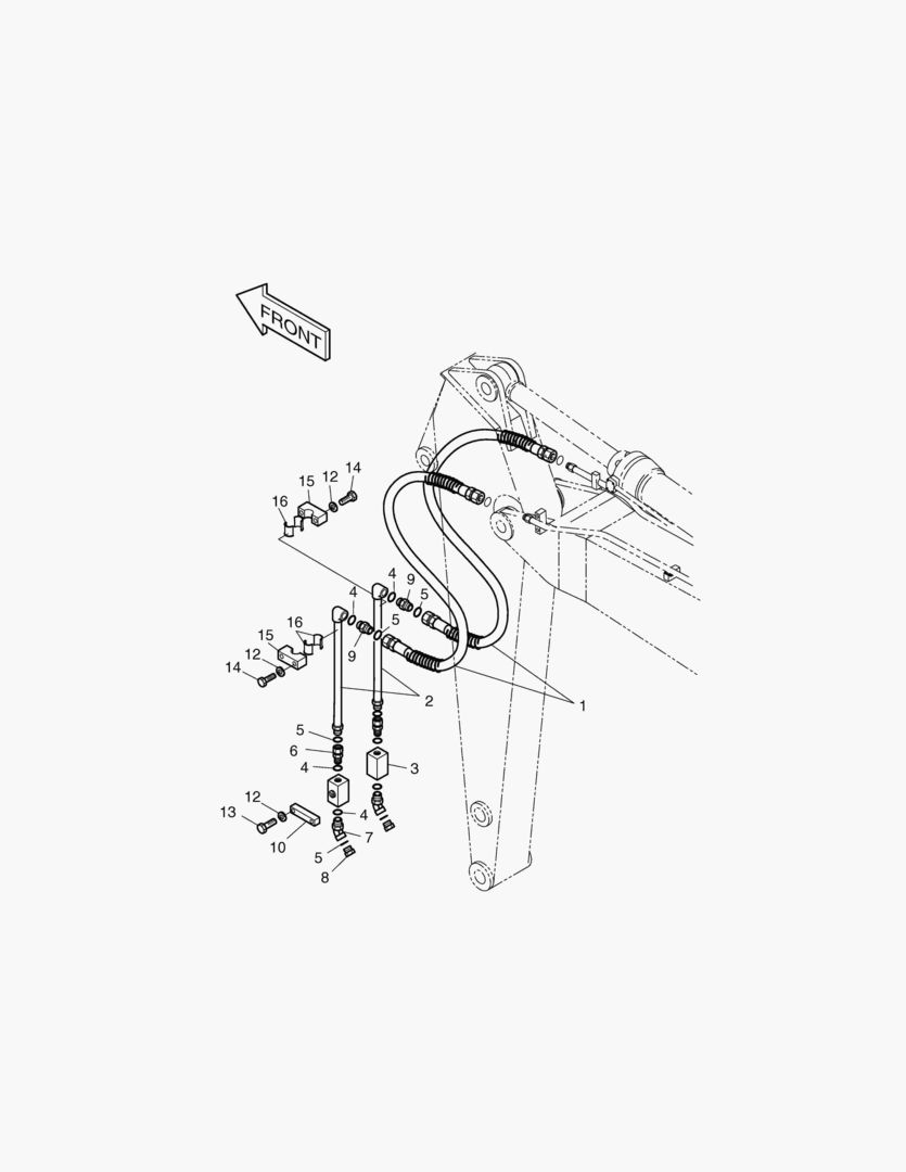 6480 ARM PIPING-ARM 3.1m(ONE & TWO WAY)