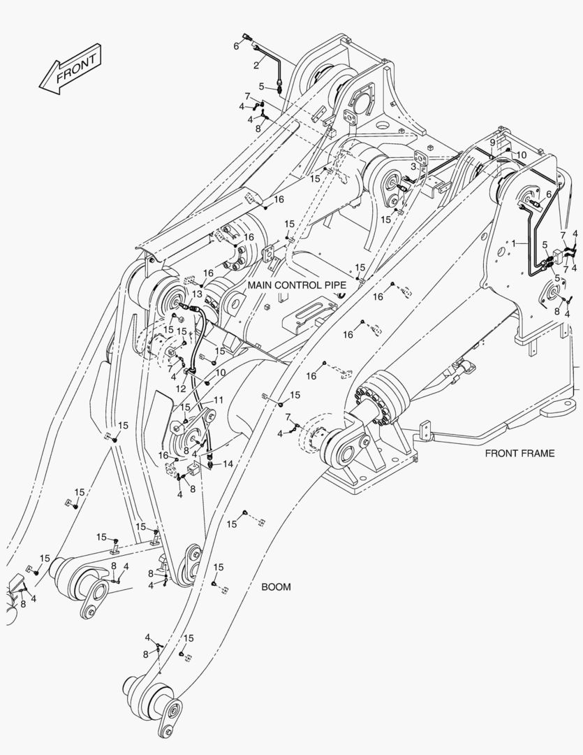 ПЕРЕДНИЙ ТРУБОПРОВОД СМАЗОЧНОЙ СИСТЕМЫ