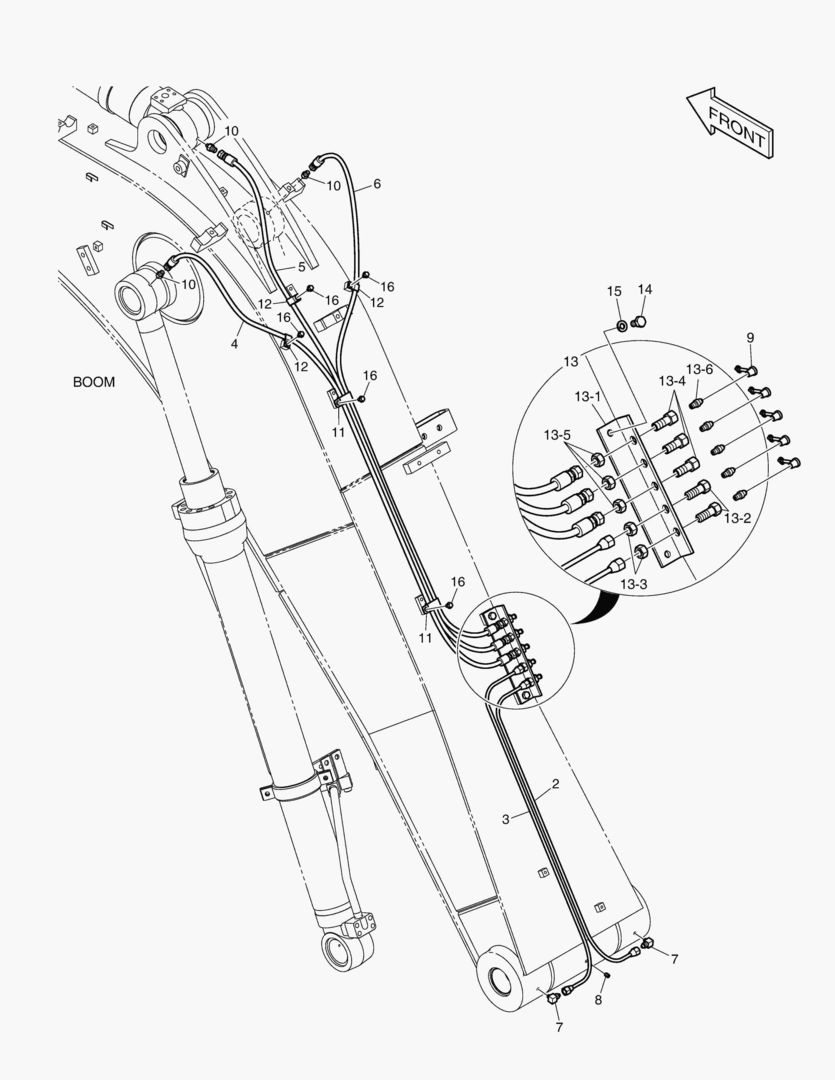 6470 LUBRICATION PIPING - BOOM 4.0m [5001~5842]