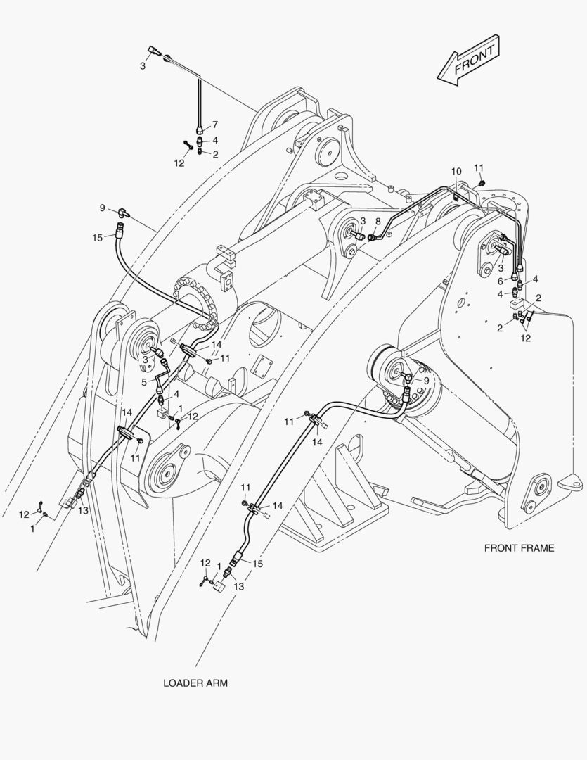 ПЕРЕДНИЙ ТРУБОПРОВОД СМАЗОЧНОЙ СИСТЕМЫ