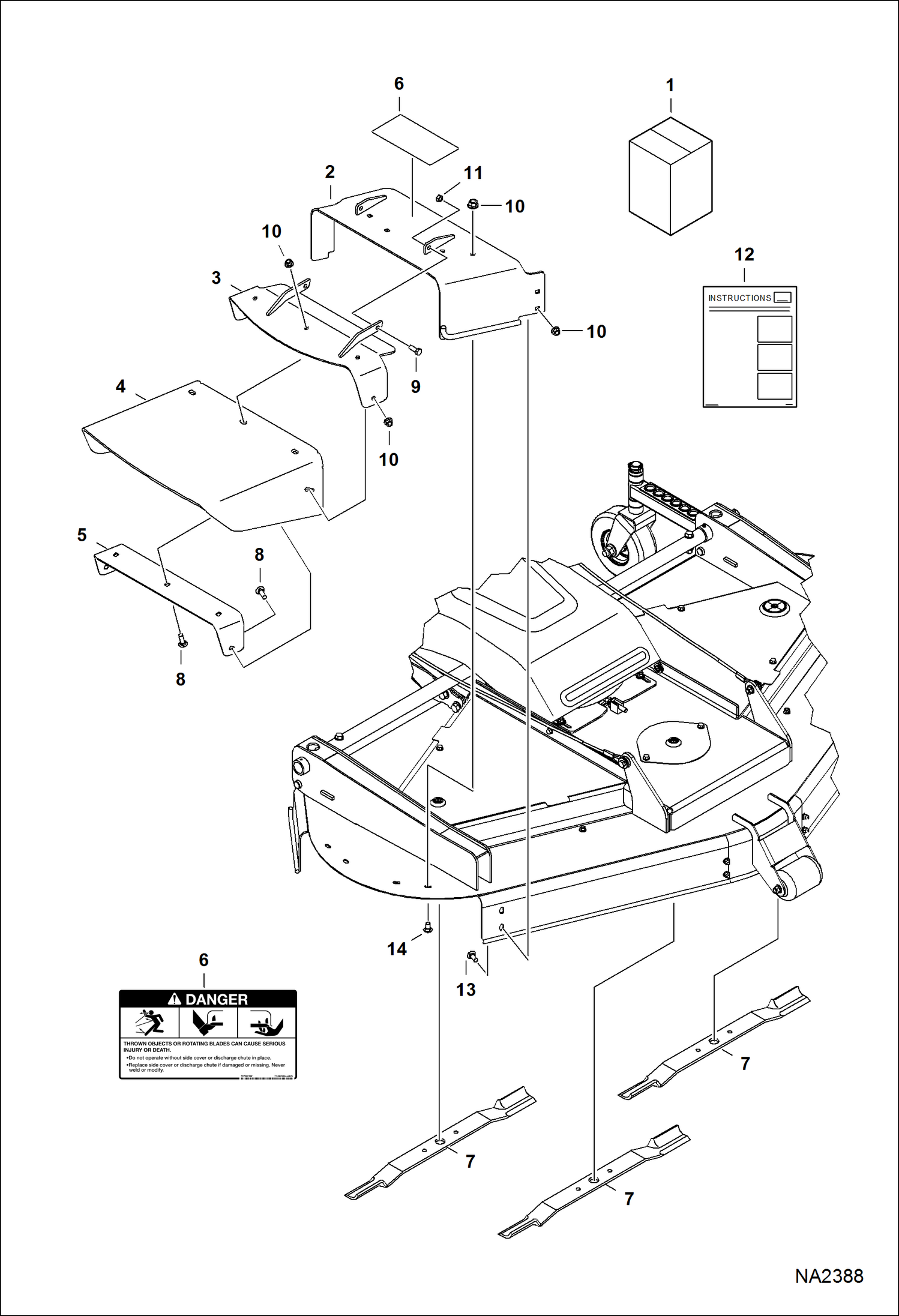 ГАЗОНОКОСИЛКА (КОМПЛЕКТ ДЛЯ БОКОВОЙ ВЫГРУЗКИ) (ИЗМЕНЕНИЕ РЕЖИМА ГАЗОНОКОСИЛКИ С МУЛЬЧЕРОМ ПРИ БОКОВОЙ ВЫГРУЗКЕ) (72-- A8WB) (90-- A8SD)