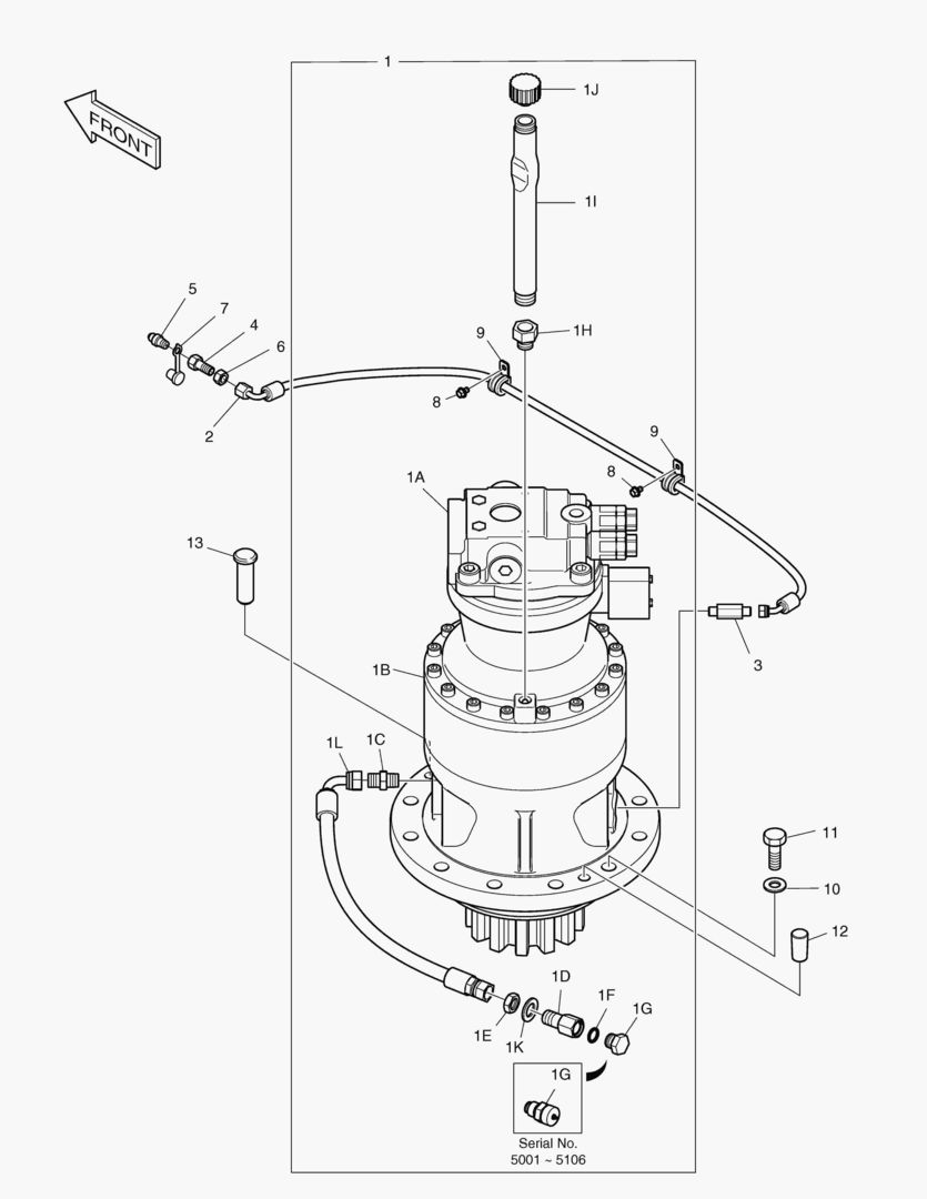 ГИДРОМОТОР ПОВОРОТА ПЛАТФОРМЫ