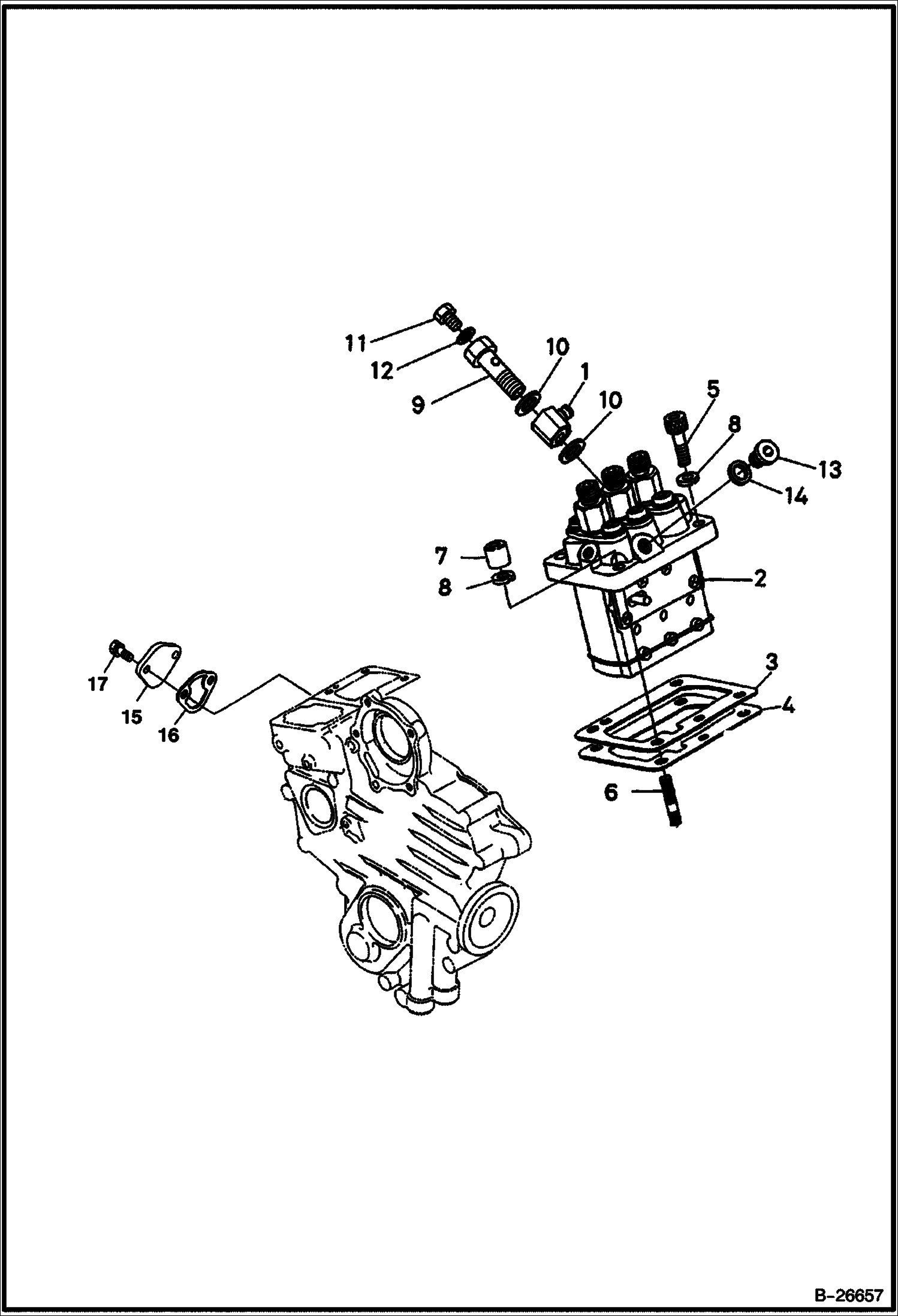 Схема ТОПЛИВНАЯ СИСТЕМА И НАСОС ВПРЫСКА KUBOTA D722