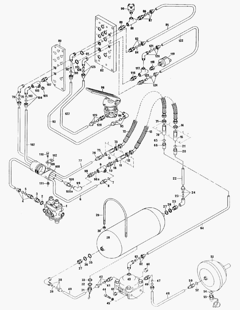 G043-7 BRAKE SYSTEM; REAR VEHICLE