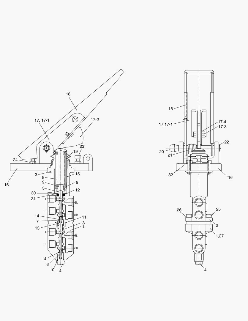 КЛАПАН ПЕДАЛЬНОГО ТОРМОЗА