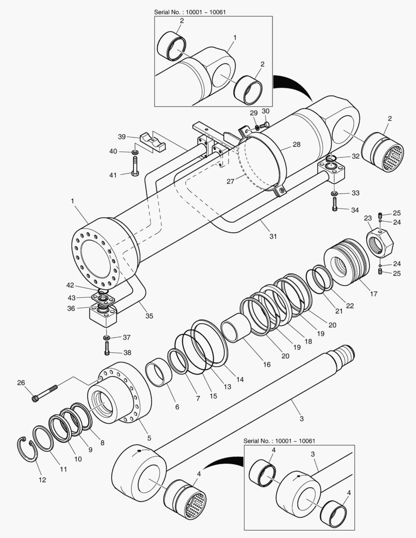 ЦИЛИНДР СТРЕЛЫ - ЛЕВОСТОРОННИЙ