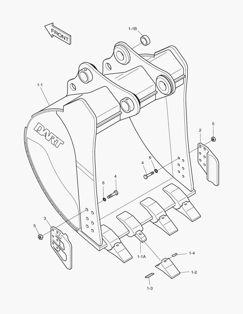 Спецтехника 6360 BUCKET-1.58гЋҐ(48`)-VERTICAL PIN - главное фото