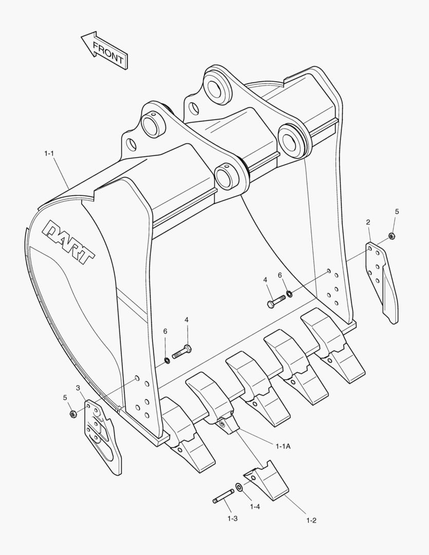 6510 BUCKET - 1.07mВі(48`) - SIDE PIN