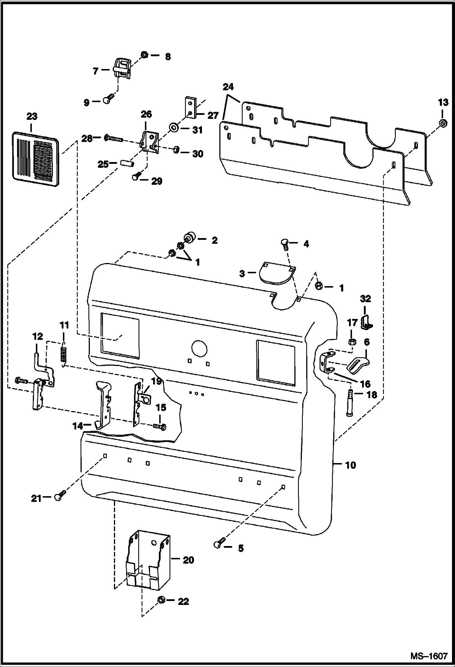 ЗАДНЯЯ ДВЕРЬ (СЕРИЙНЫЙ НОМЕР 514440001-49208, 514540001-41068, 514640001-41166)