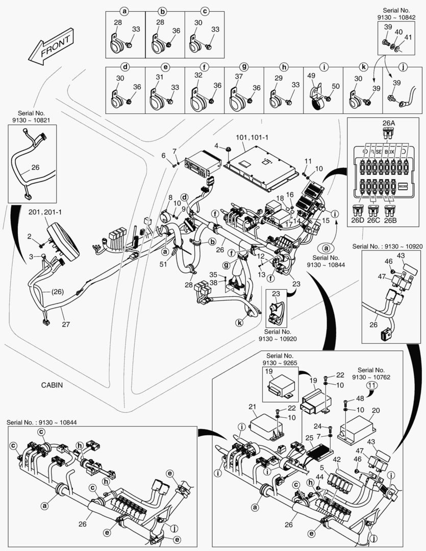 Спецтехника 7691 ELECTRIC PARTS - CABIN(ROPS) [9130~]
