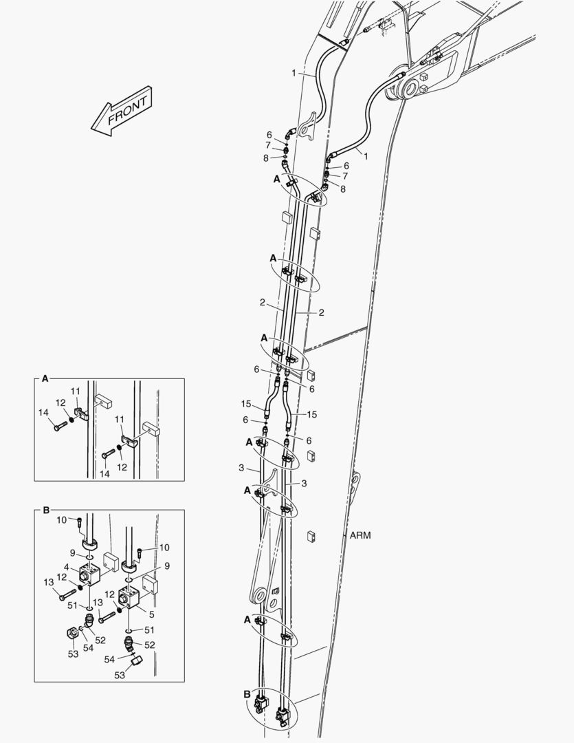 ГИДРОСИСТЕМА РУКОЯТИ - РУКОЯТЬ 6.2 м(ВРАЩАЮЩИЙСЯ)
