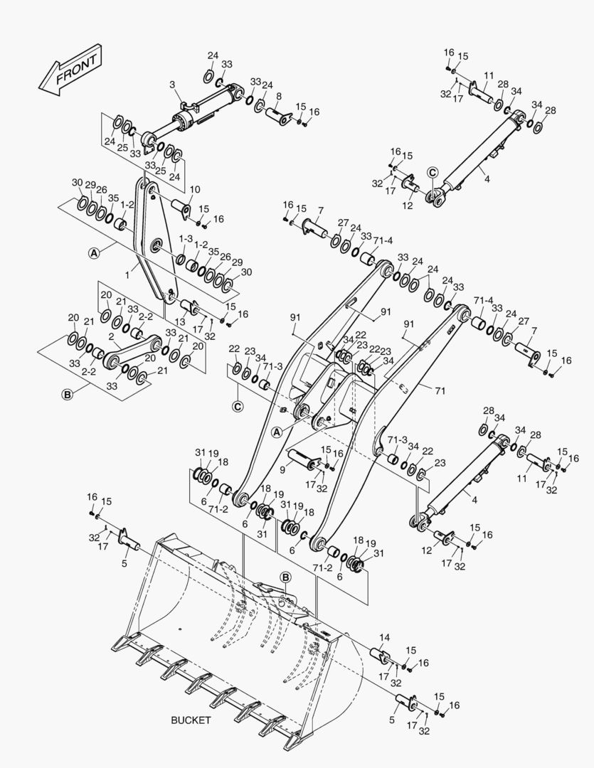 РУКОЯТЬ ПОГРУЗЧИКА В СБОРЕ