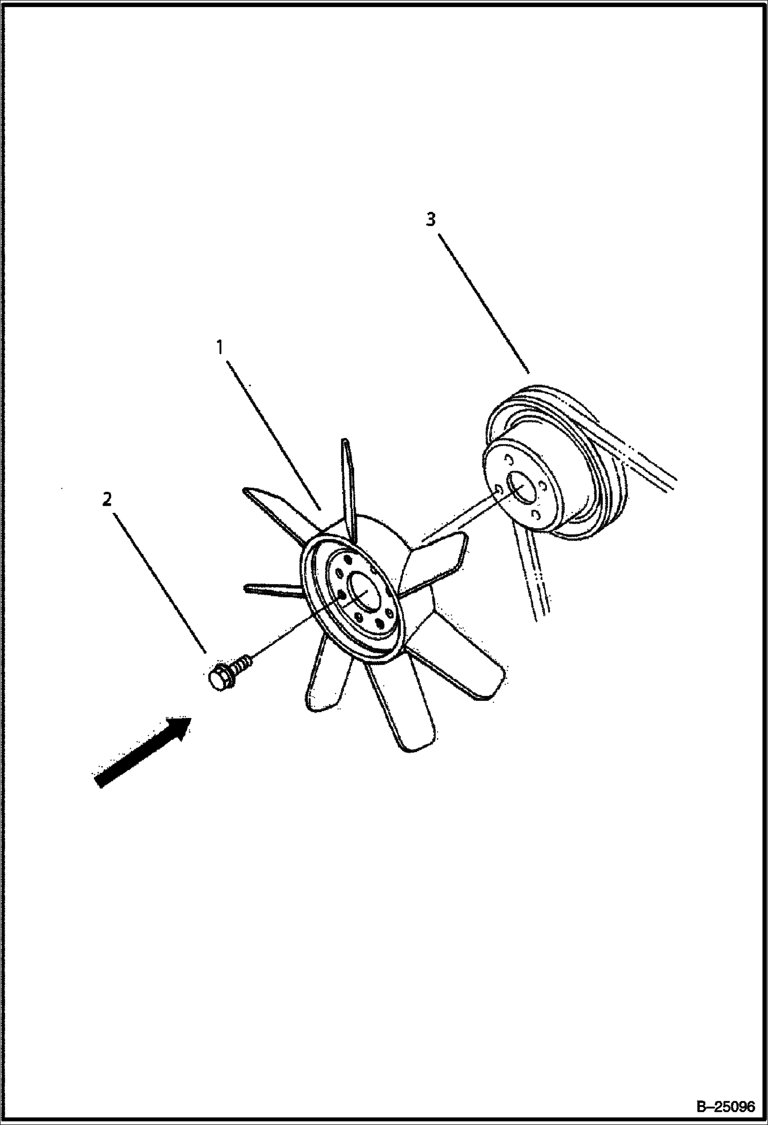 ВЕНТИЛЯТОР (TIER II) (СЕРИЙНЫЙ НОМЕР 5732 11001 И ВЫШЕ)