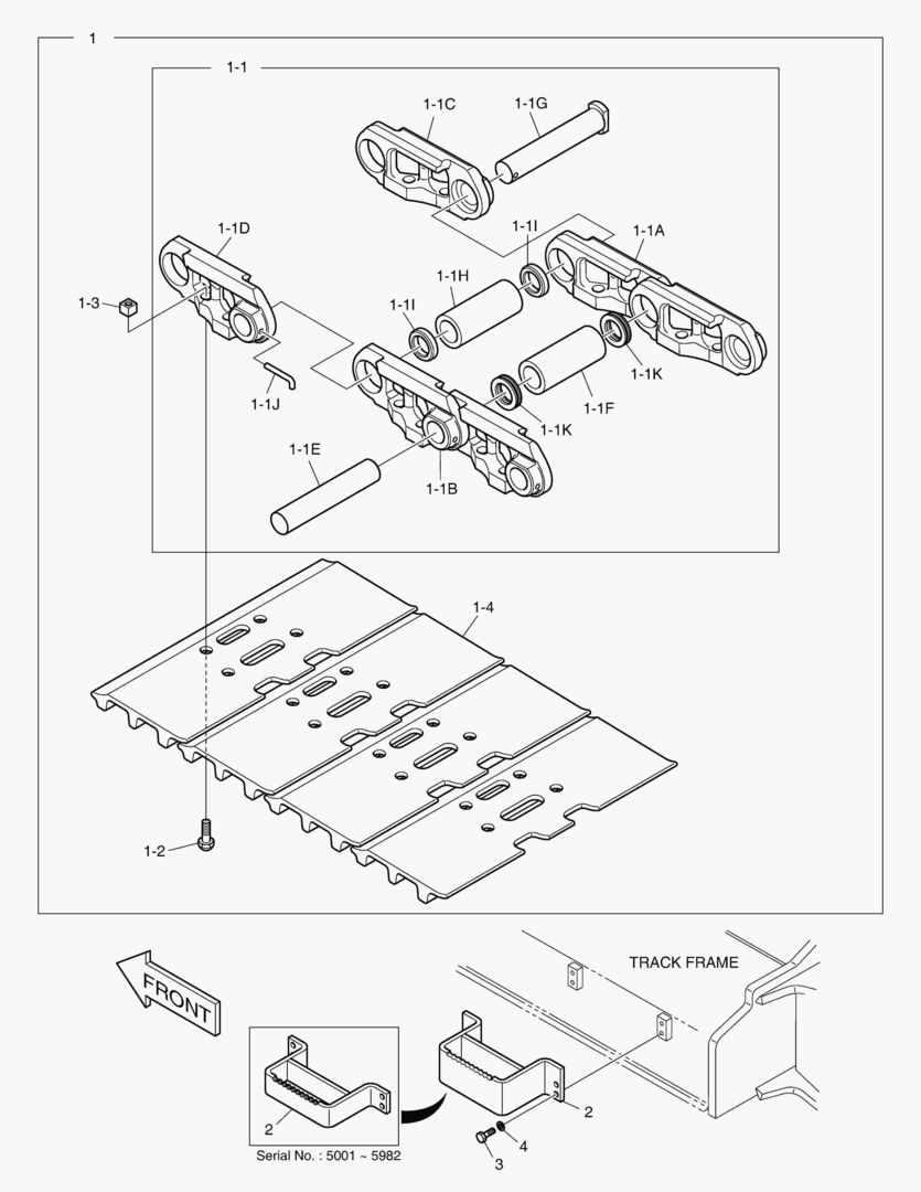 6300 TRACK SHOE ASS`Y - 900G [5001~6183]
