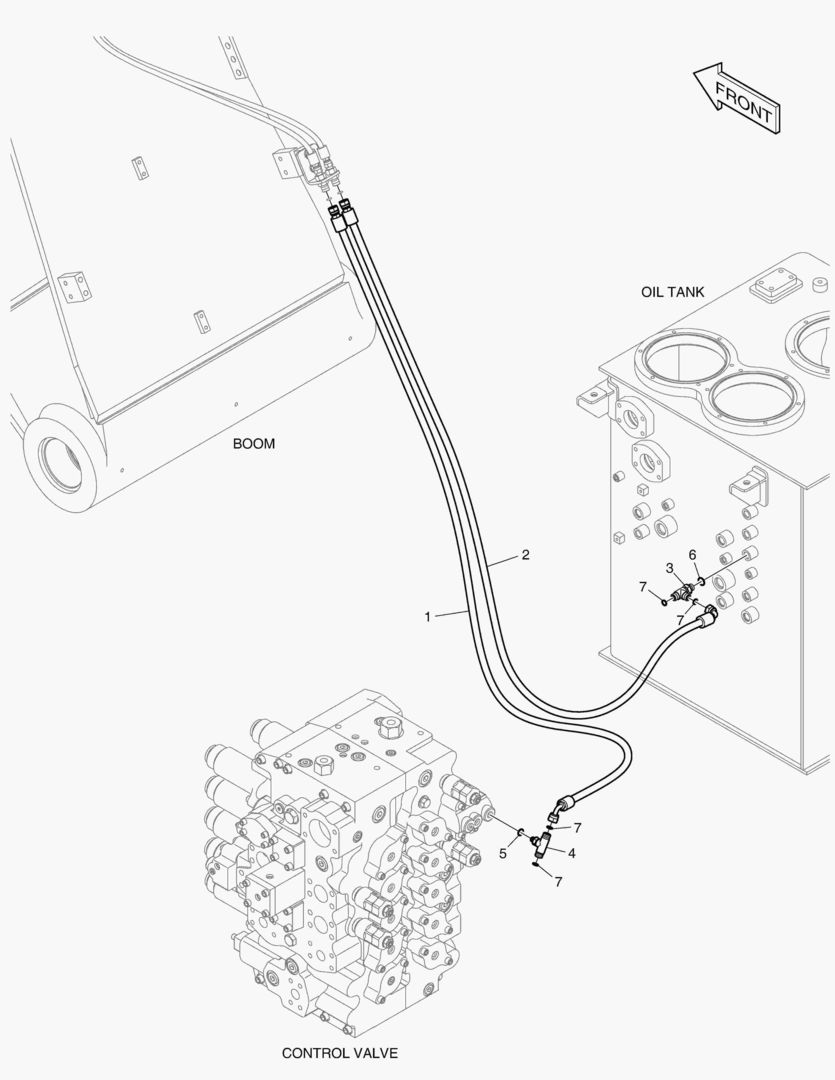 ТРУБОПРОВОД СЕРВОУПРАВЛЕНИЯ-КЛАПАН ЗАМКА РУКОЯТИ