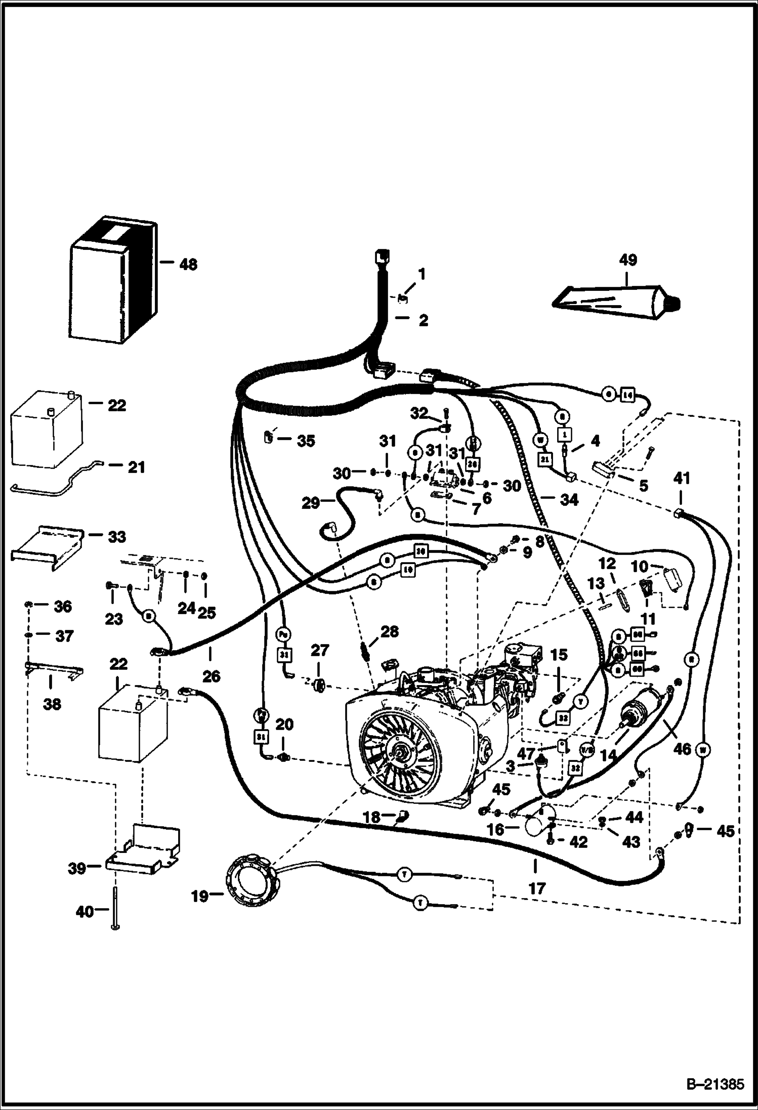 Схема ЭЛЕКТРООБОРУДОВАНИЕ ДВИГАТЕЛЯ