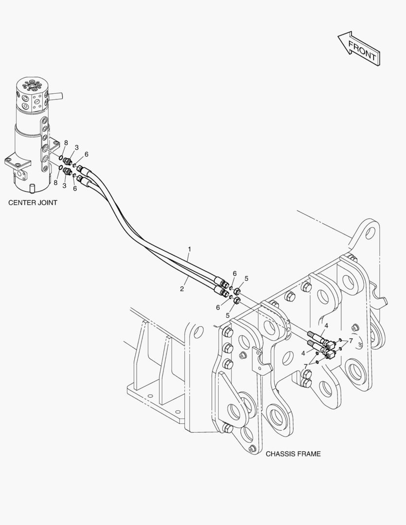 Спецтехника 6740 FRONT CRADLE & REAR DOZER PIPING - главное фото
