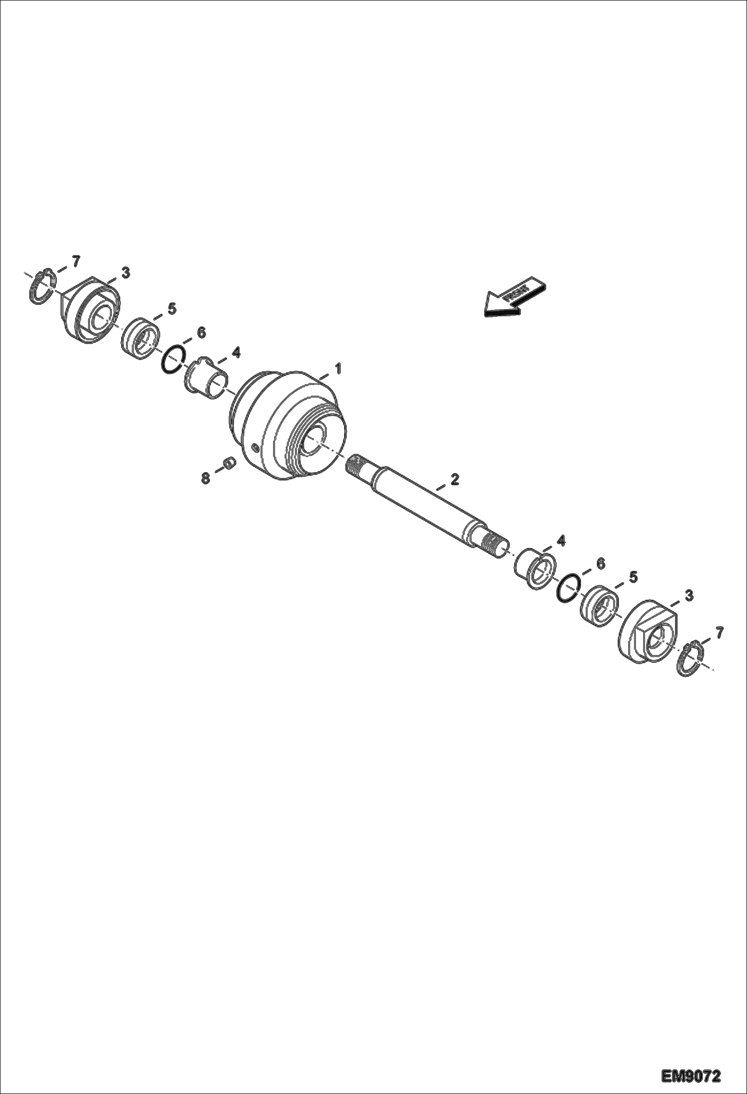 ЗАЩИТА РОЛИКОВ ГУСЕНИЦЫ (НИЖНЯЯ ЧАСТЬ) (СЕРИЙНЫЙ НОМЕР AET811001 - AET811347)
