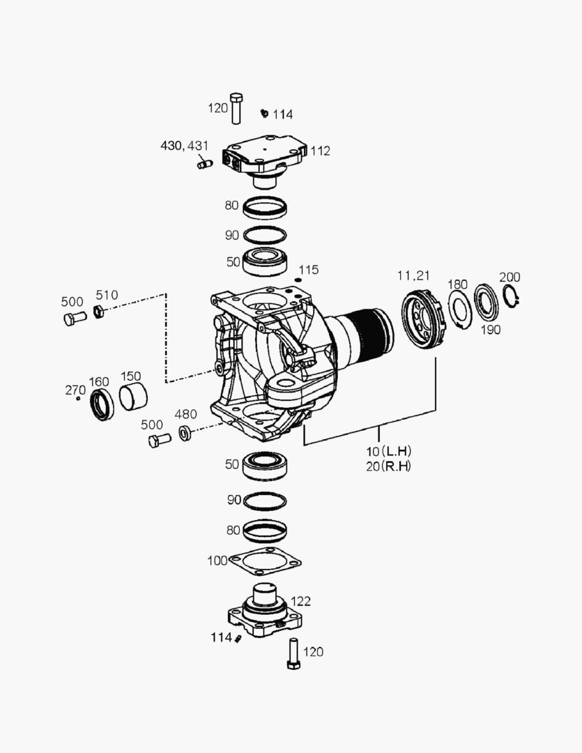 Спецтехника 4721 JOINT HOUSING - FRONT AXLE [2132~2790] - главное фото