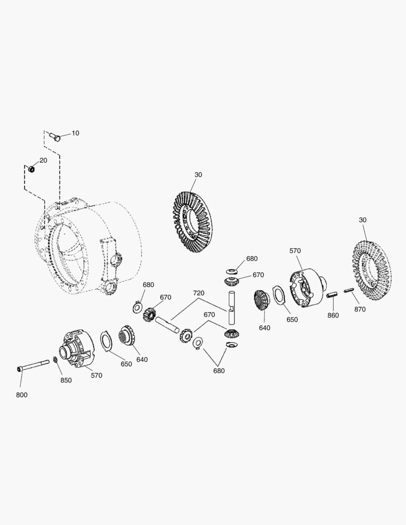 Спецтехника 4650 DIFFERENTIAL GEAR - REAR AXLE [5001~5093] - главное фото