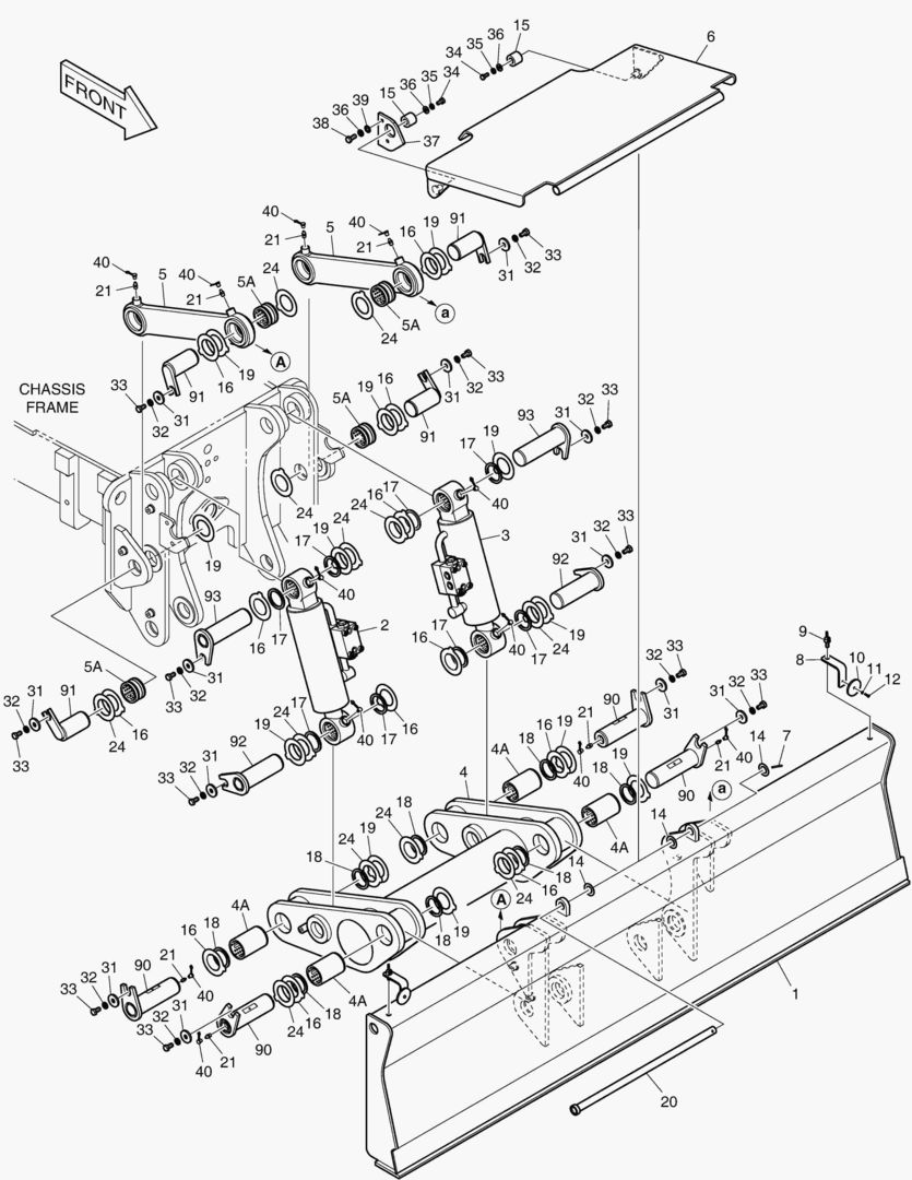 Схема ОТВАЛ - ФРОНТАЛЬНЫЙ