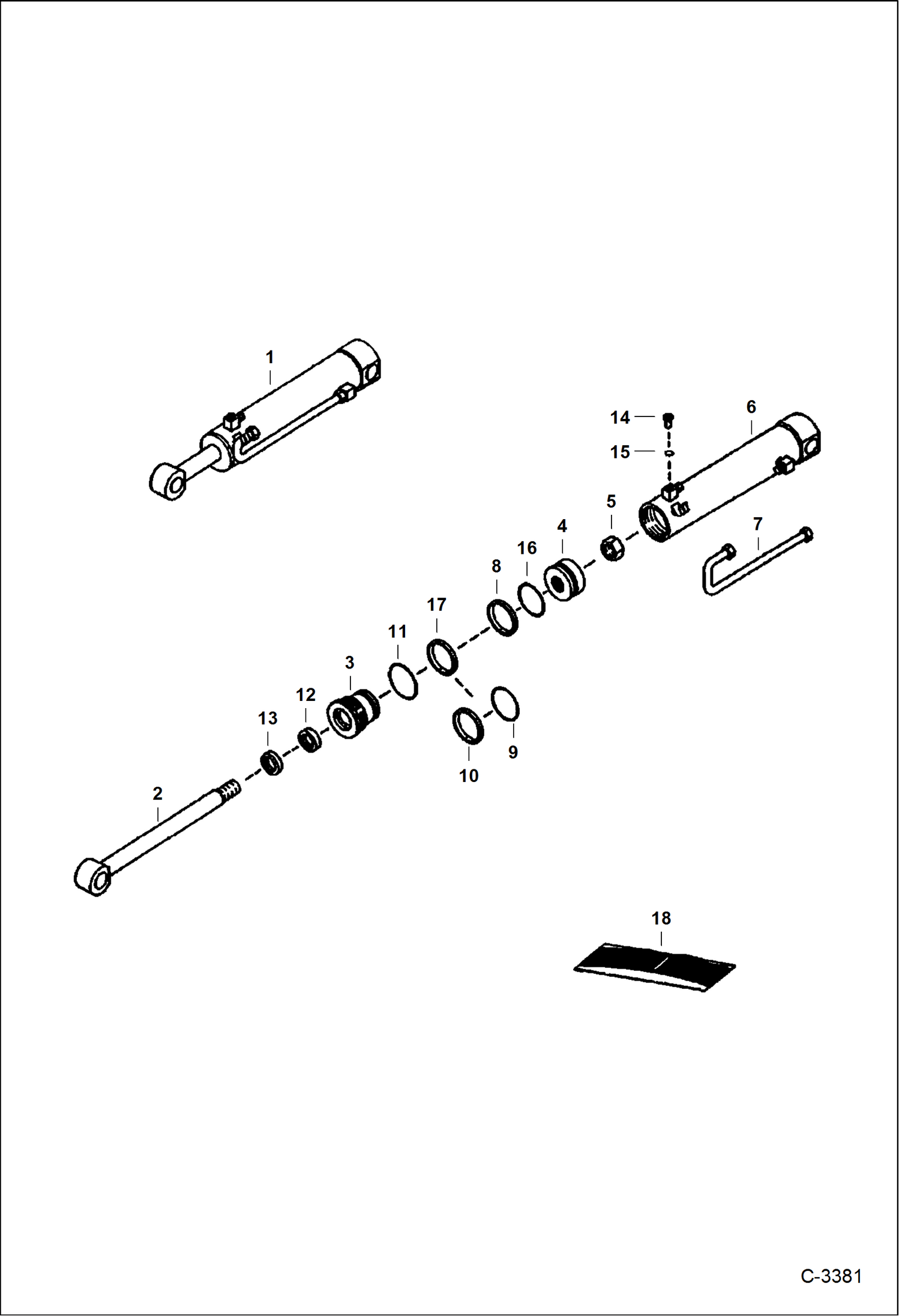 ЭКСКАВАТОР-ПОГРУЗЧИК (ЦИЛИНДР СТАБИЛИЗАТОРА) (709FDS 5841 И A5F3)