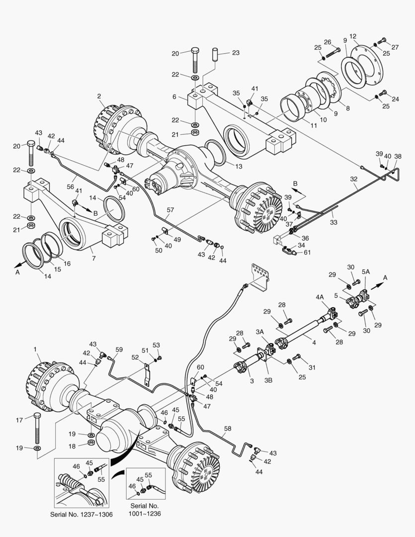 1160 AXLE & DRIVE SHAFT-SUPER MAX. TRAC