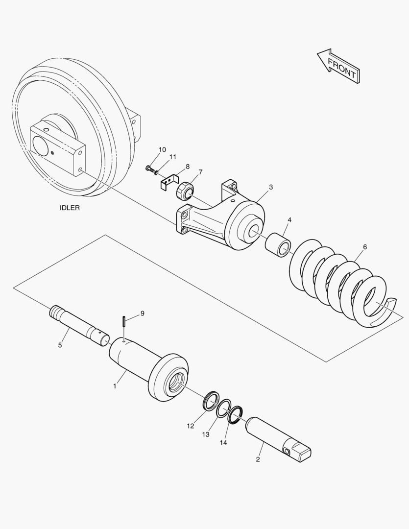 2135 TRACK SPRING - DX140LCA