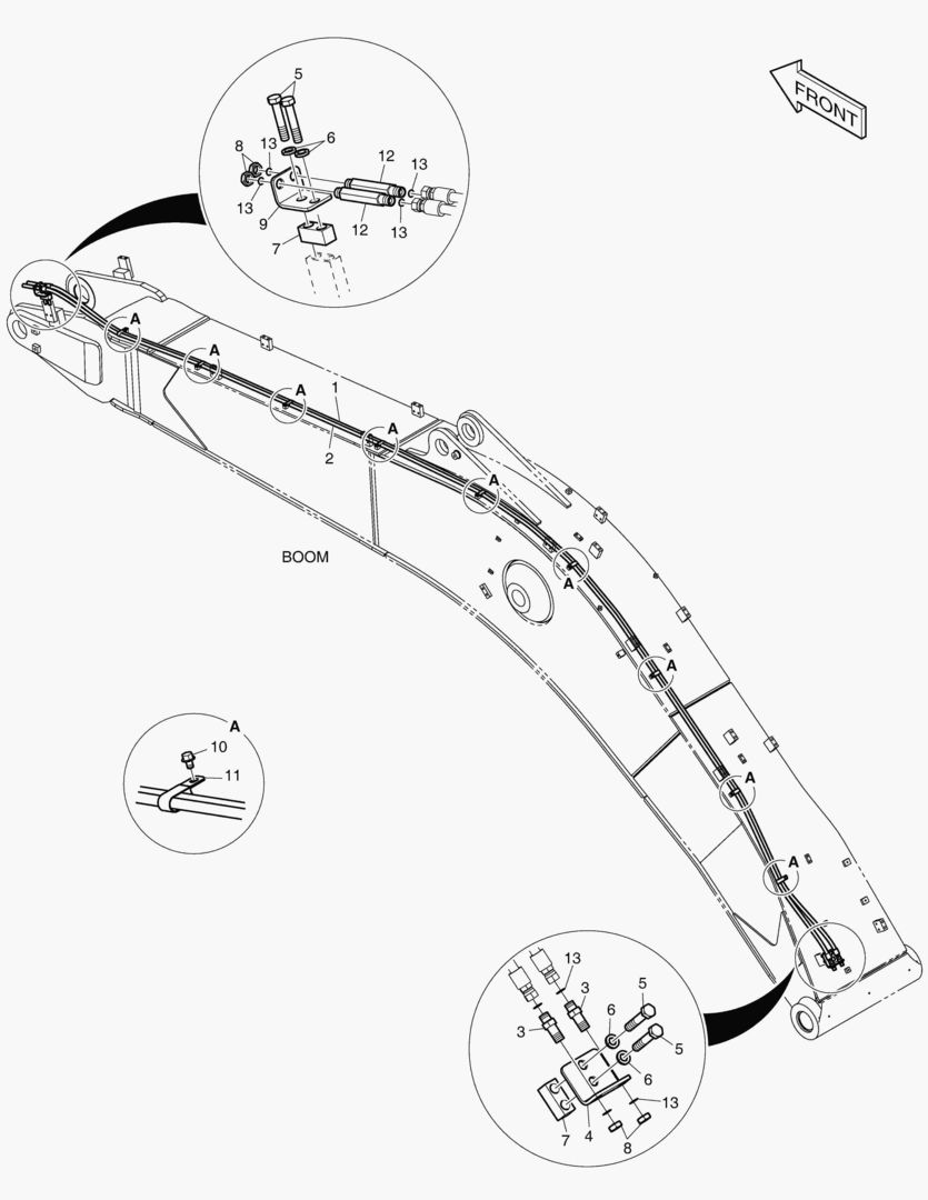 6270 BOOM PIPING - QUICK CLAMP